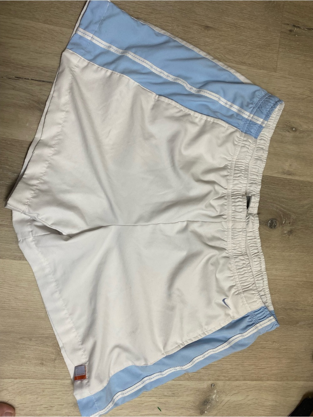 Nike White Athletic Shorts with Gray Logo Tag Vintage 80’s 90’s L